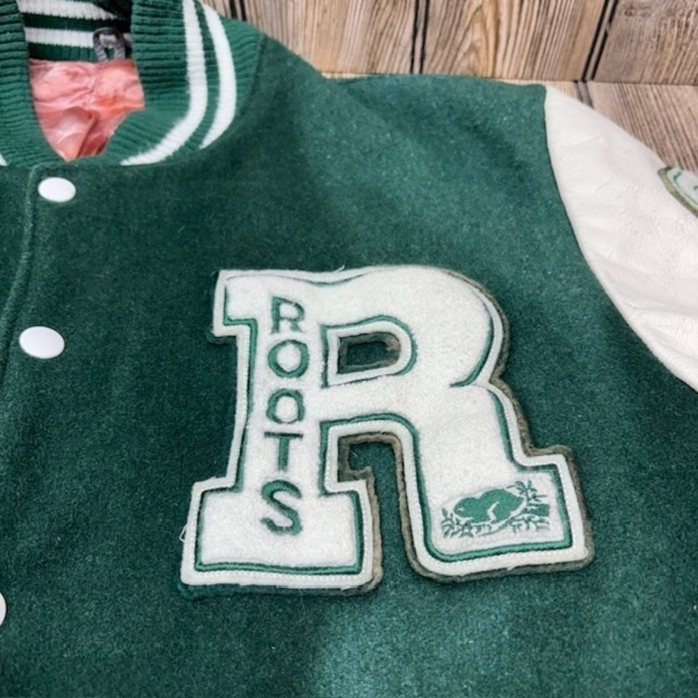 7UP Vintage Retro Old School Roots Canada Leather Wool Varsity Jacket Large/XL - Picture 7 of 16